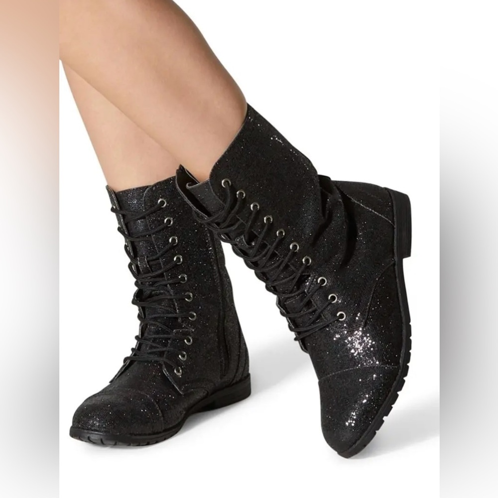 NIB Balera Dancewear glitter zip up Combat dance hip hop Boots WL088 sz 6 AD